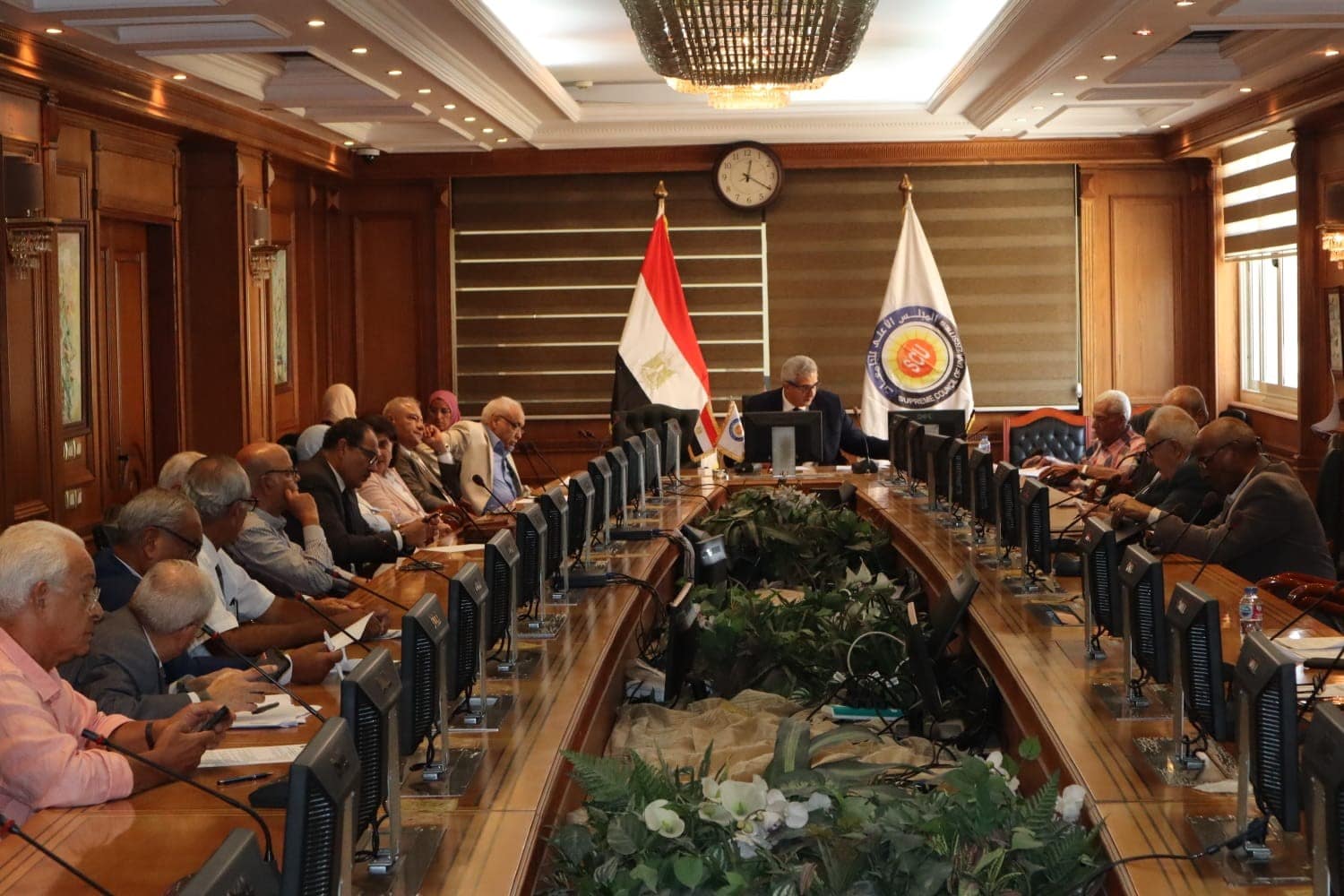 The Secretary-General of the Supreme Council of Universities chairs the meeting of the Equivalency Committee at the headquarters of the Supreme Council of Universities Secretariat