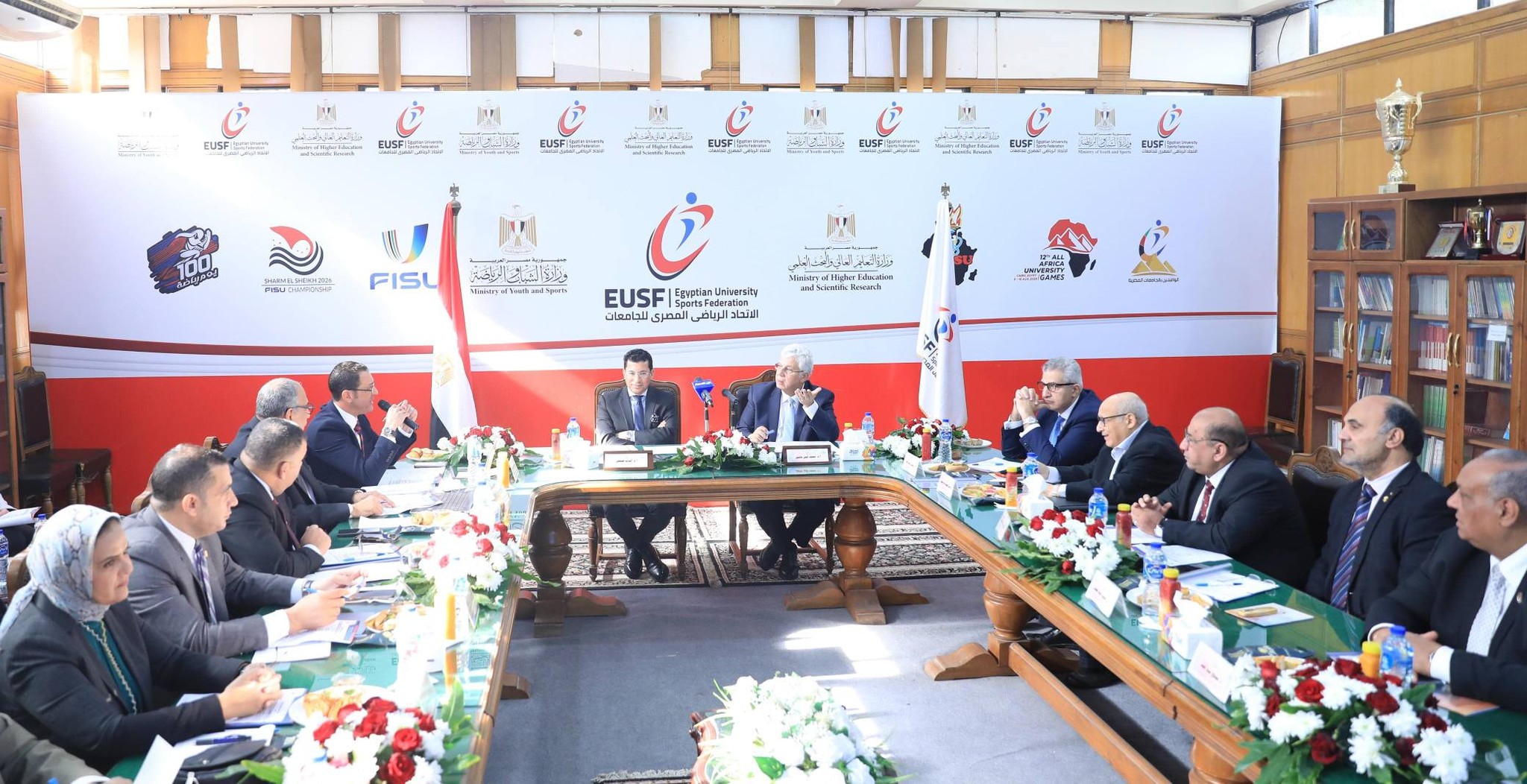 أمين المجلس الأعلى للجامعات يشارك في اجتماع مجلس إدارة الاتحاد الرياضي للجامعات برئاسة وزيري “التعليم العالي” و”الشباب والرياضة”