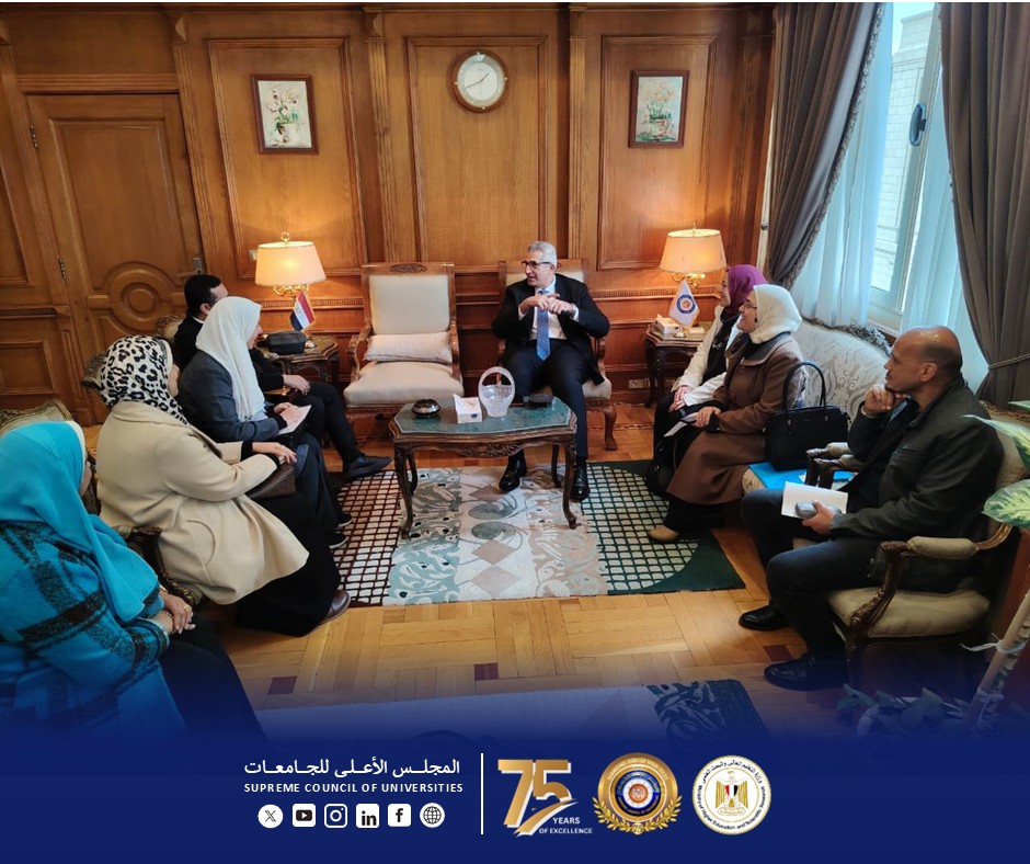 أمين المجلس الأعلى للجامعات يستقبل ممثلي أولياء أمور طلاب مدارس المتفوقين (STEM) لبحث سبل الدعم الأكاديمي