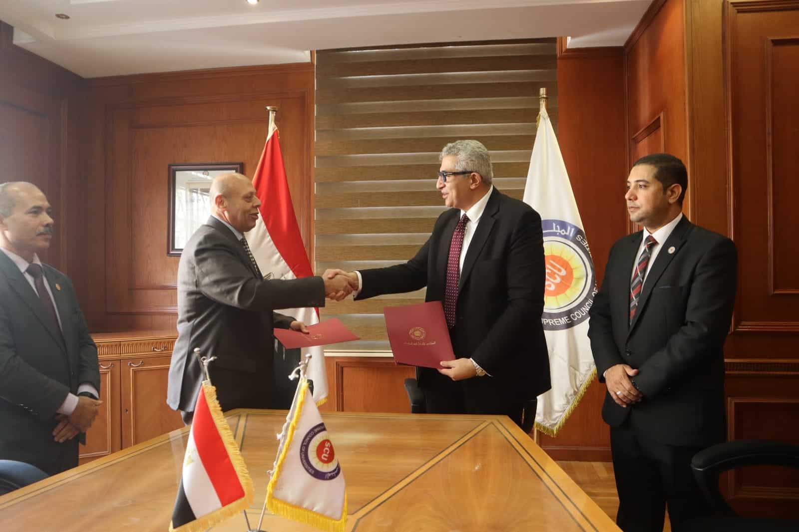 بروتوكول تعاون مشترك بين المجلس الأعلى للجامعات و المعهد الأمني  للتنمية البشرية التابع لوزارة الداخلية