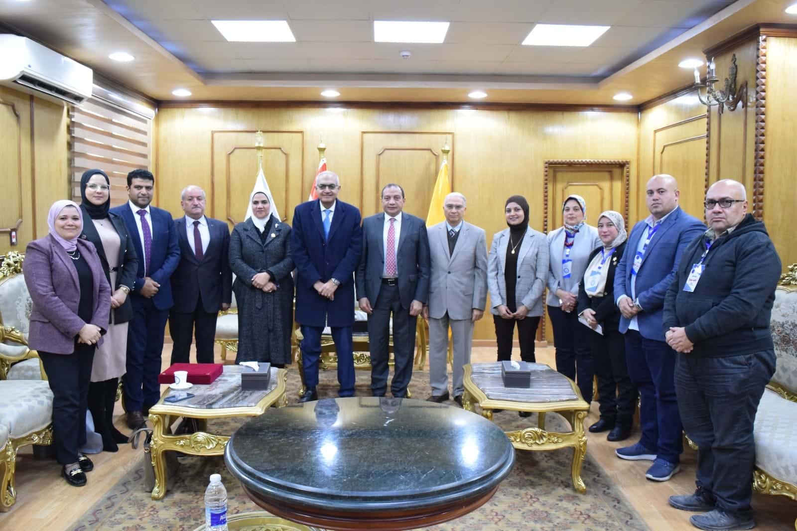رئيس جامعة بنى سويف يستقبل لجنة من إدارة جائزة مصر  للتميز  الحكومى بمشاركة الأمين المساعد للمجلس الأعلى للجامعات